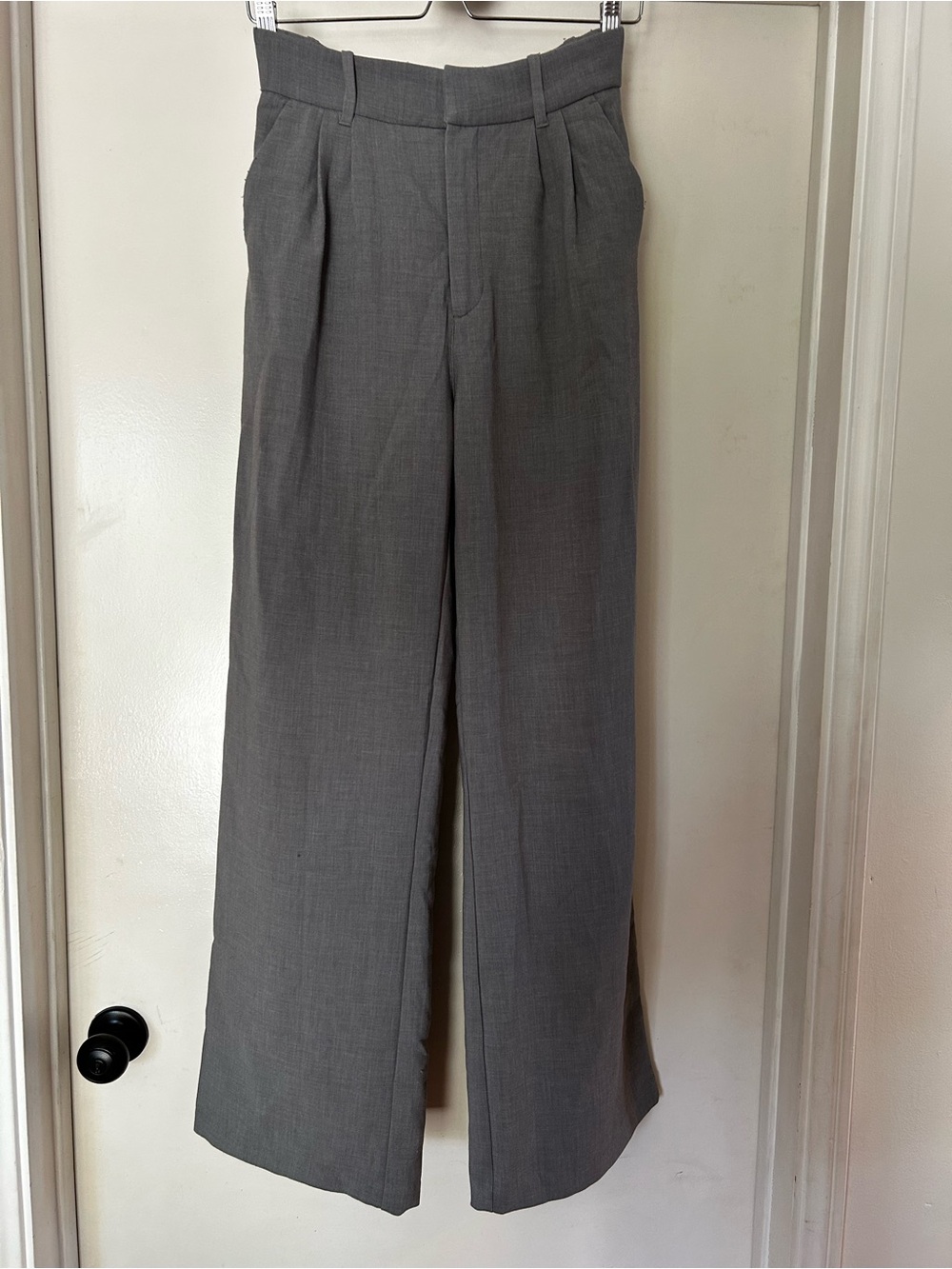 Abercrombie & Fitch Gray High-Waist Trousers